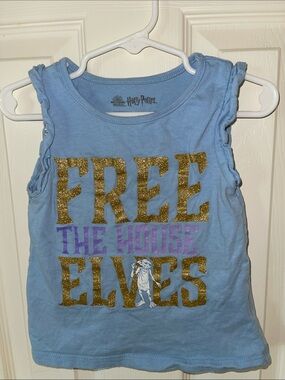 Warner Bros. Kids Light Blue 'Free the House Elves' Tank Top